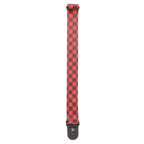 D'Addario Planet Waves Black and Red Large Checkerboard Woven Guitar Strap
