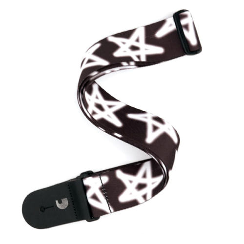 D'Addario  Planet Waves Polyester Woven Guitar Strap W/ Grafiti Stars