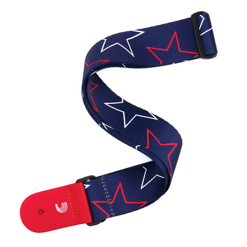 D'Addario  Planet Waves Americana Woven Polyester Stars & Stripes Guitar Strap