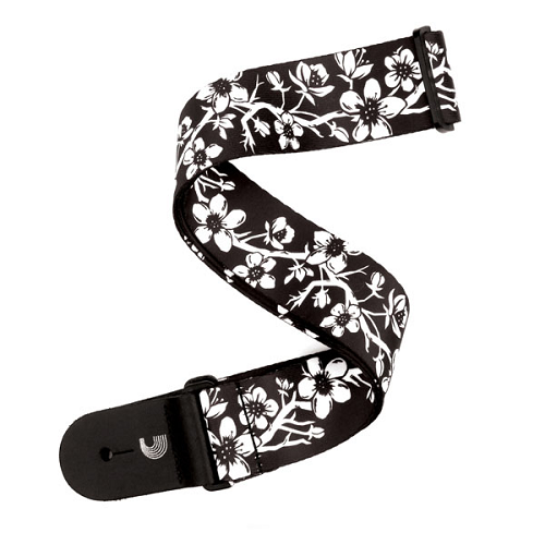 D'Addario Planet Waves Polyester Blossom Tattoo Art Woven Guitar Strap