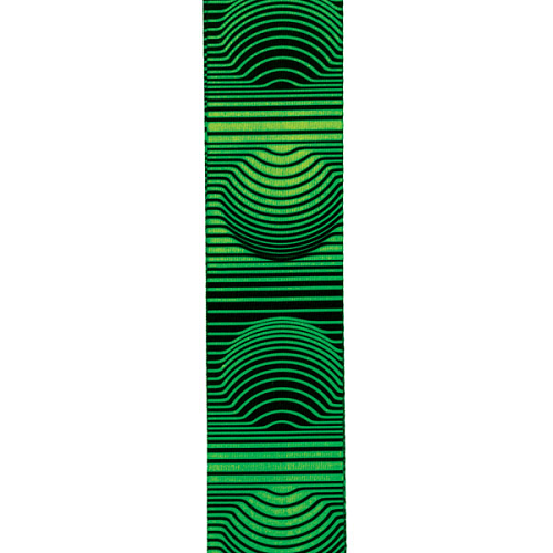 D'Addario Planet Waves Optical Art Green Orbs Polyester Woven Guitar Strap