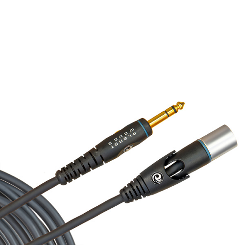 D'Addario Planet Waves Gold Plated Custom Series Microphone Cable, XLR Male to 1/4 INCH, 5 Feet