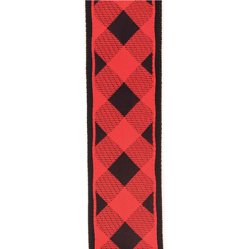 D'Addario Planet Waves Americana Woven Buffalo Check Red Guitar Strap