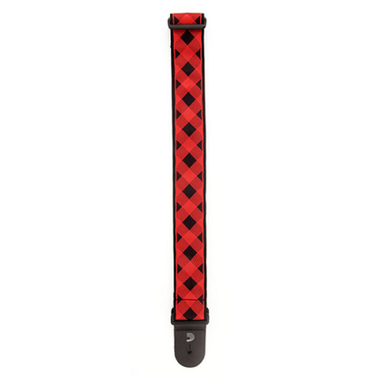 D'Addario Planet Waves Americana Woven Buffalo Check Red Guitar Strap