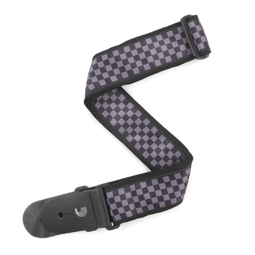 D'Addario  Planet Waves Checkerboard - Take It to Black Woven Guitar Strap