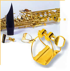 Brancher Gold Plated Ligature for Soprano Sax Hard Rubber MPC- #3 SHG