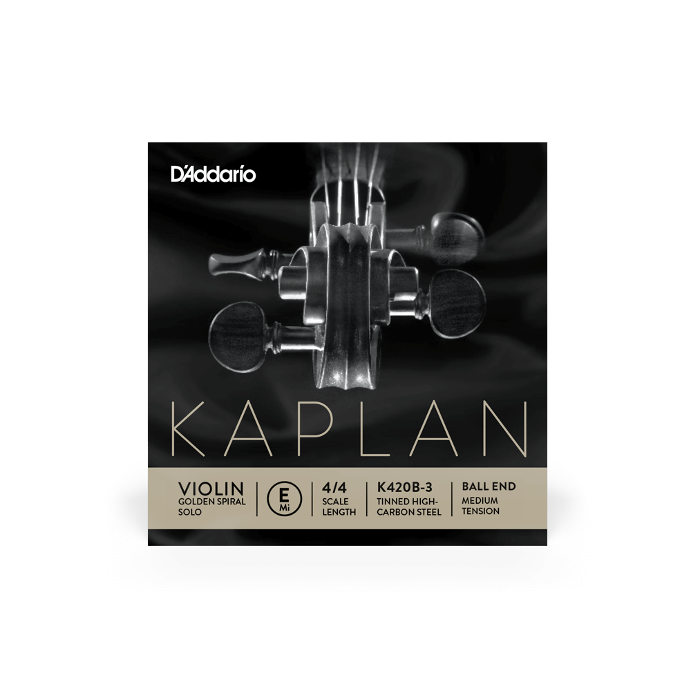 D'Addario  Kaplan Golden Spiral Solo Violin Single E String, 4/4 Scale, Medium Tension
