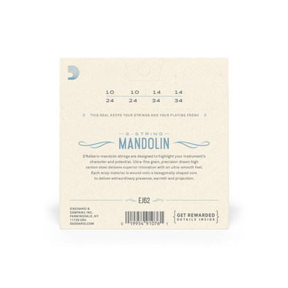 D'Addario  Mandolin Strings EJ62 80/20 Phosphor Bronze