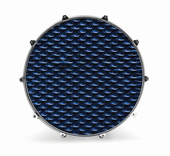 Evans Textures Series Bass Drum Head - Blue Sequins