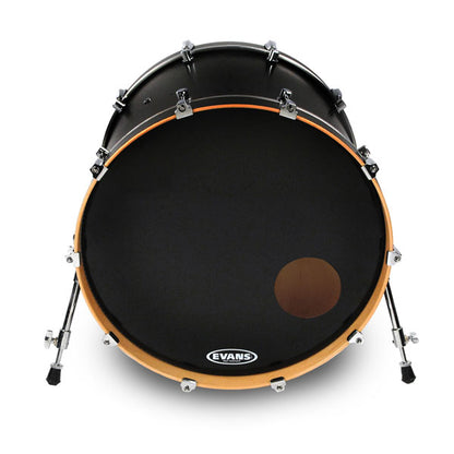 Evans EQ3 Resonant Black Bass Drum Head, 24 Inch