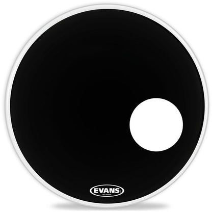 Evans EQ3 Resonant Black Bass Drum Head, 24 Inch
