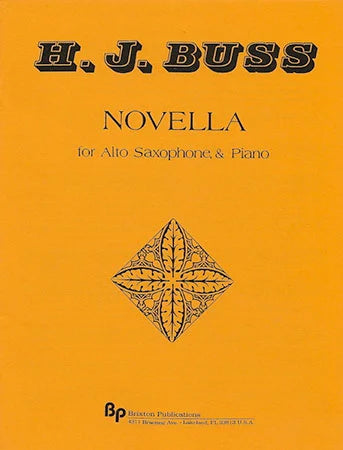 Novella for Alto Saxophone - Buss