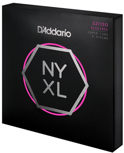 D'Addario Super Long Scale, Regular Light, 6-String, 32-130 Bass Guitar Strings